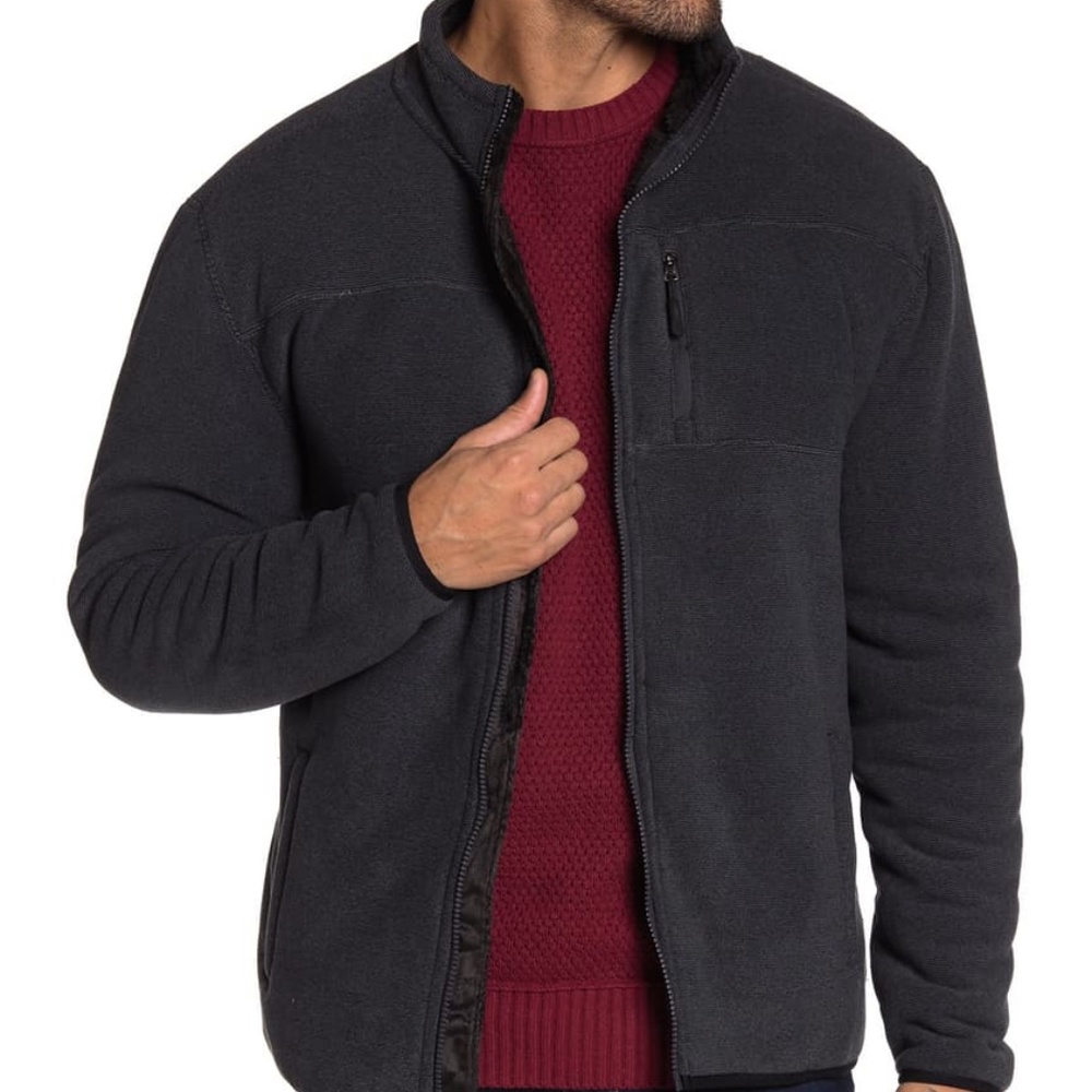 Weatherproof Mens Jacket Full Zip Sherpa Jacket Mens Size Large
